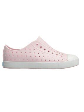 Native Shoes Jefferson Youth Slip‑On Shoes in Milk Pink and Shell White